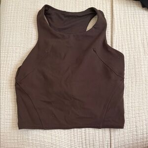 lululemon athletica Chocolate Brown High-Neck Racerback Tank